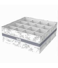 Organizer Per Armadio 16 Scomparti Scatola Salvaspazio 32x32x12cm Fantasia 87332         