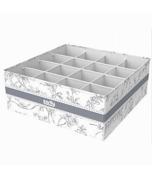 Organizer Per Armadio 16 Scomparti Scatola Salvaspazio 32x32x12cm Fantasia 87332         