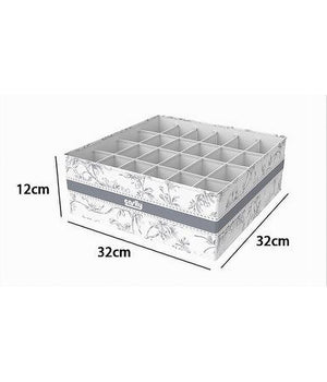 Organizer Per Armadio 24 Scomparti Scatola Salvaspazio 32x32x12cm Fantasia 87334         