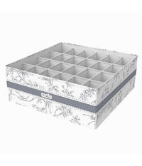 Organizer Per Armadio 24 Scomparti Scatola Salvaspazio 32x32x12cm Fantasia 87334         