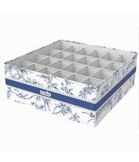 Organizer Per Armadio 24 Scomparti Scatola Salvaspazio 32x32x12cm Fantasia 87334         