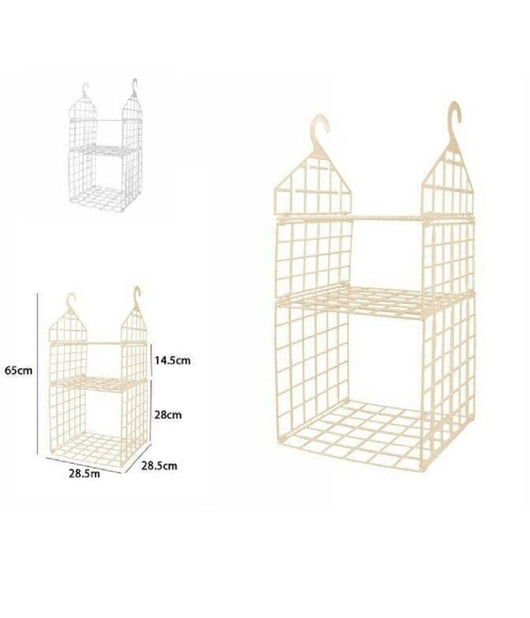 Organizer Per Armadio 3 Ripiani Con Ganci Grucce Salvaspazio 65x28.5x28.5cm 70944         