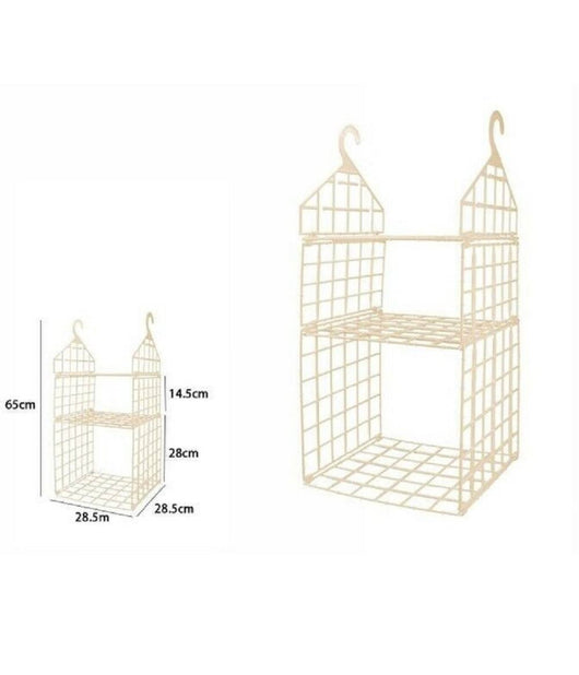 Organizer Per Armadio 3 Ripiani Con Ganci Grucce Salvaspazio 65x28.5x28.5cm 70944         