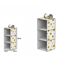 Organizer Per Armadio 3 Strati Scaffale Pensile Porta Oggetti Scaffali 30x30x60         