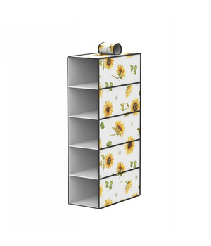 Organizer Per Armadio 5 Ripiani Strati Scaffale Pensile Porta Oggetti 15x30x70 Cm         