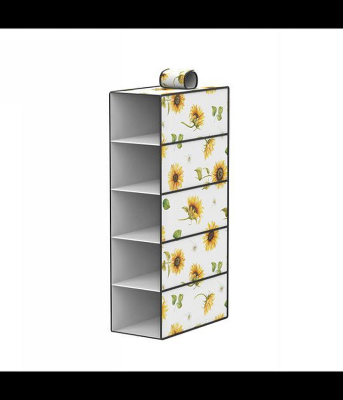 Organizer Per Armadio 5 Ripiani Strati Scaffale Pensile Porta Oggetti 15x30x70 Cm         
