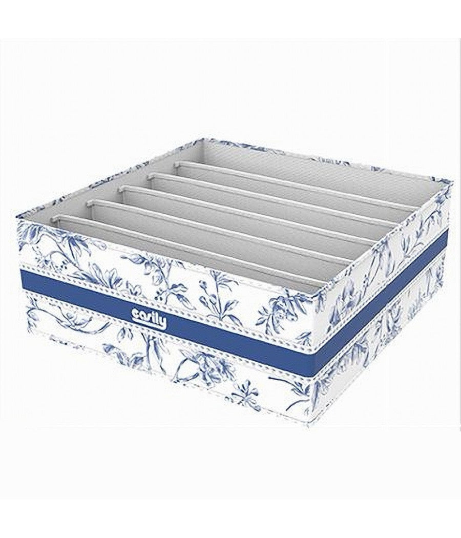 Organizer Per Armadio 6 Scomparti Scatola Salvaspazio 32x32x12 Cm Fantasia 87329         