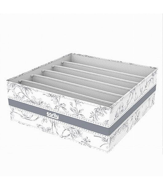 Organizer Per Armadio 6 Scomparti Scatola Salvaspazio 32x32x12 Cm Fantasia 87329         