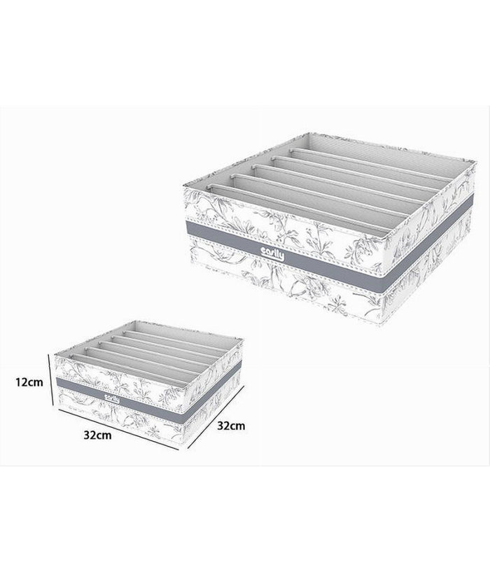 Organizer Per Armadio 6 Scomparti Scatola Salvaspazio 32x32x12 Cm Fantasia 87329         
