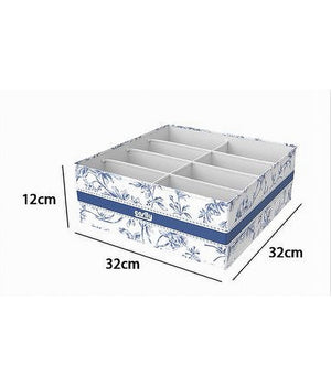 Organizer Per Armadio 8 Scomparti Scatola Salvaspazio 32x32x12cm Fantasia 87330         