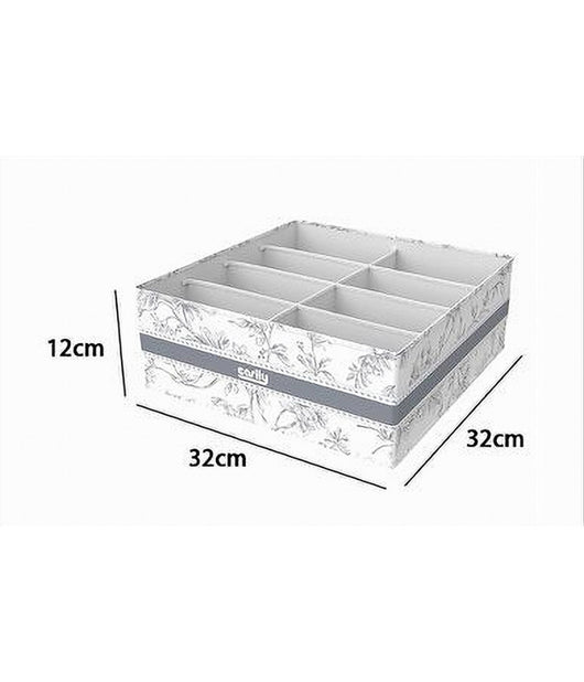Organizer Per Armadio 8 Scomparti Scatola Salvaspazio 32x32x12cm Fantasia 87330         