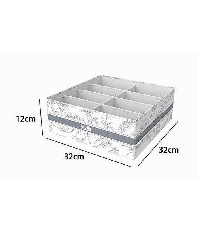 Organizer Per Armadio 8 Scomparti Scatola Salvaspazio 32x32x12cm Fantasia 87330         
