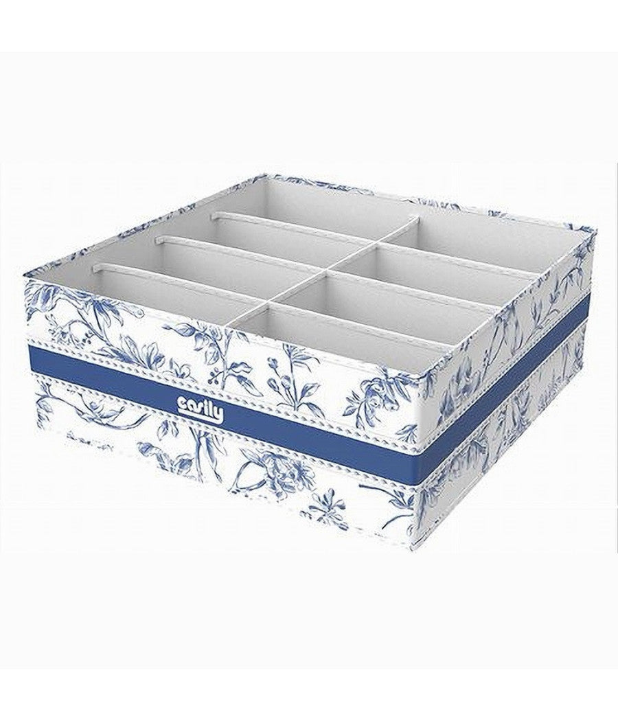 Organizer Per Armadio 8 Scomparti Scatola Salvaspazio 32x32x12cm Fantasia 87330         