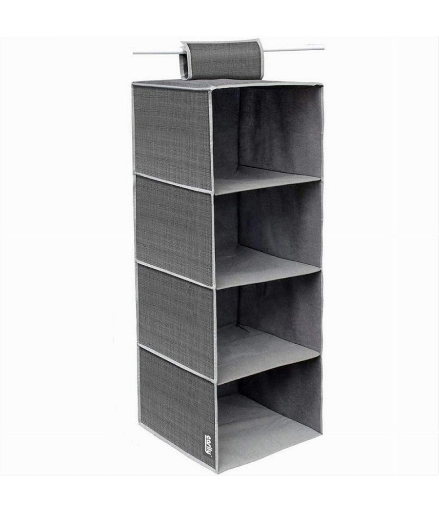 Organizer Per Armadio Con 4 Ripiani Porta Oggetti Salvaspazio 80x30x30 Cm 69702         