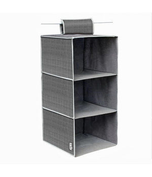 Organizer Per Armadio In Tessuto Con 3 Ripiani Scomparti Salvaspazio 69701         