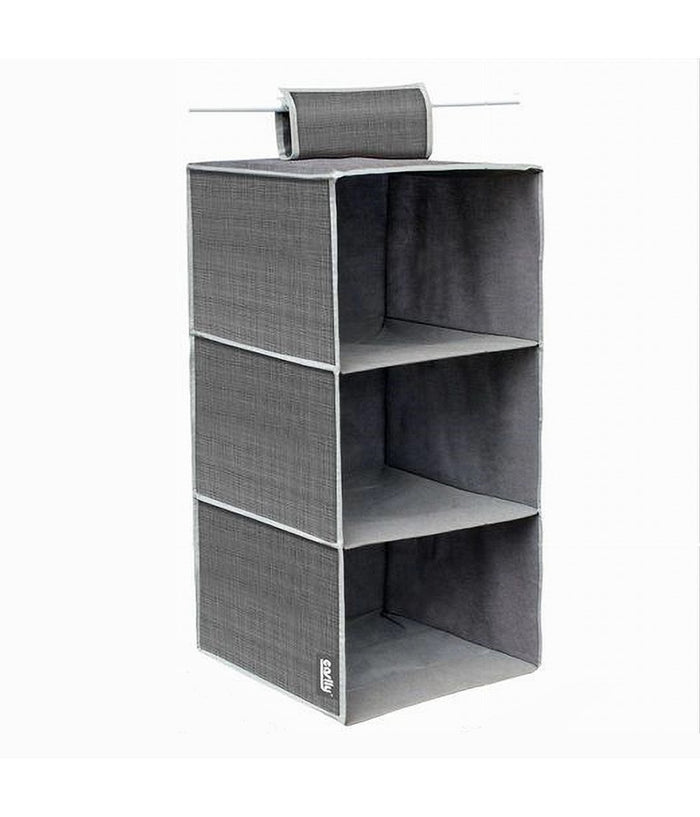 Organizer Per Armadio In Tessuto Con 3 Ripiani Scomparti Salvaspazio 69701         