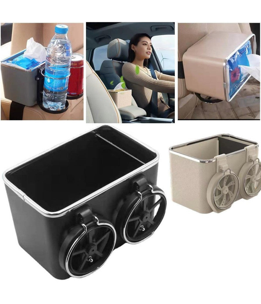Organizer Per Bracciolo Universale Portaoggetti Per Auto Con Porta Bicchieri         