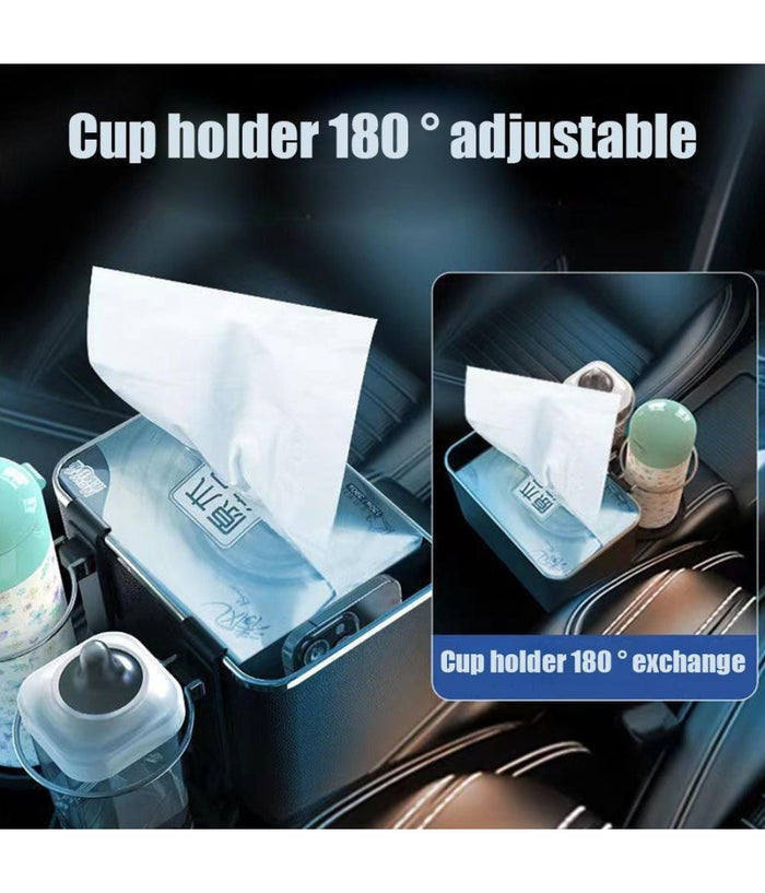 Organizer Per Bracciolo Universale Portaoggetti Per Auto Con Porta Bicchieri         