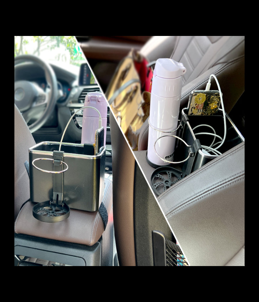 Organizer Per Bracciolo Universale Portaoggetti Per Auto Con Porta Bicchieri         