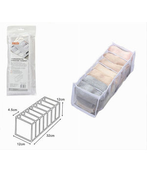 Organizer Per Cassetti 7 Scomparti Tessuto Biancheria Intima Salvaspazio 59978         