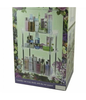 Organizer Per Cosmetici Make Up Profumo Trucchi Bagno Multiuso 3 Ripiani         