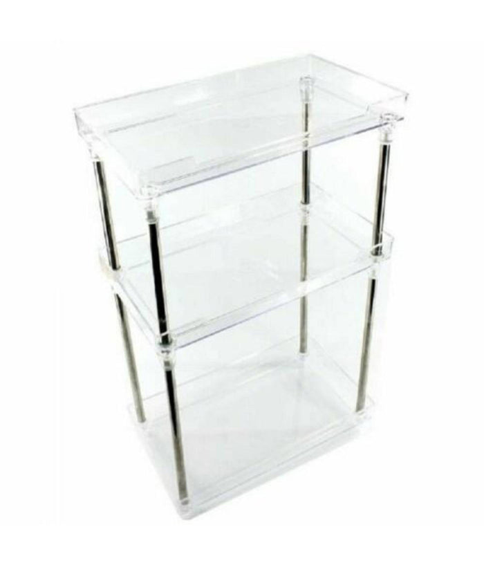 Organizer Per Cosmetici Make Up Profumo Trucchi Bagno Multiuso 3 Ripiani         