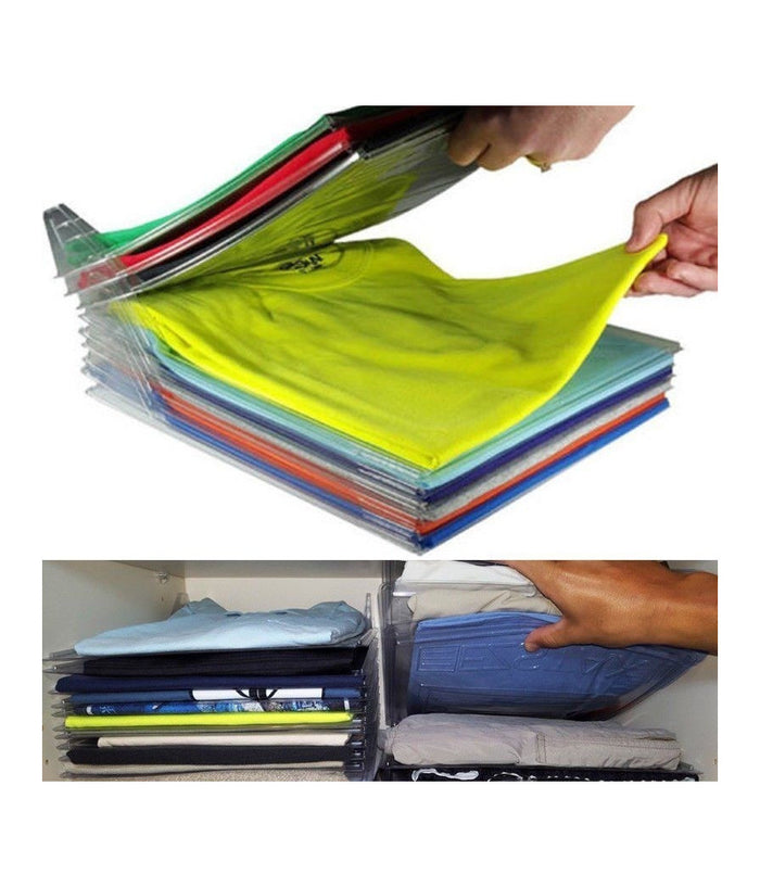 Organizer Per Magliette Salvaspazio T-shirt Pieghevole Cabina Armadio Cassetto         