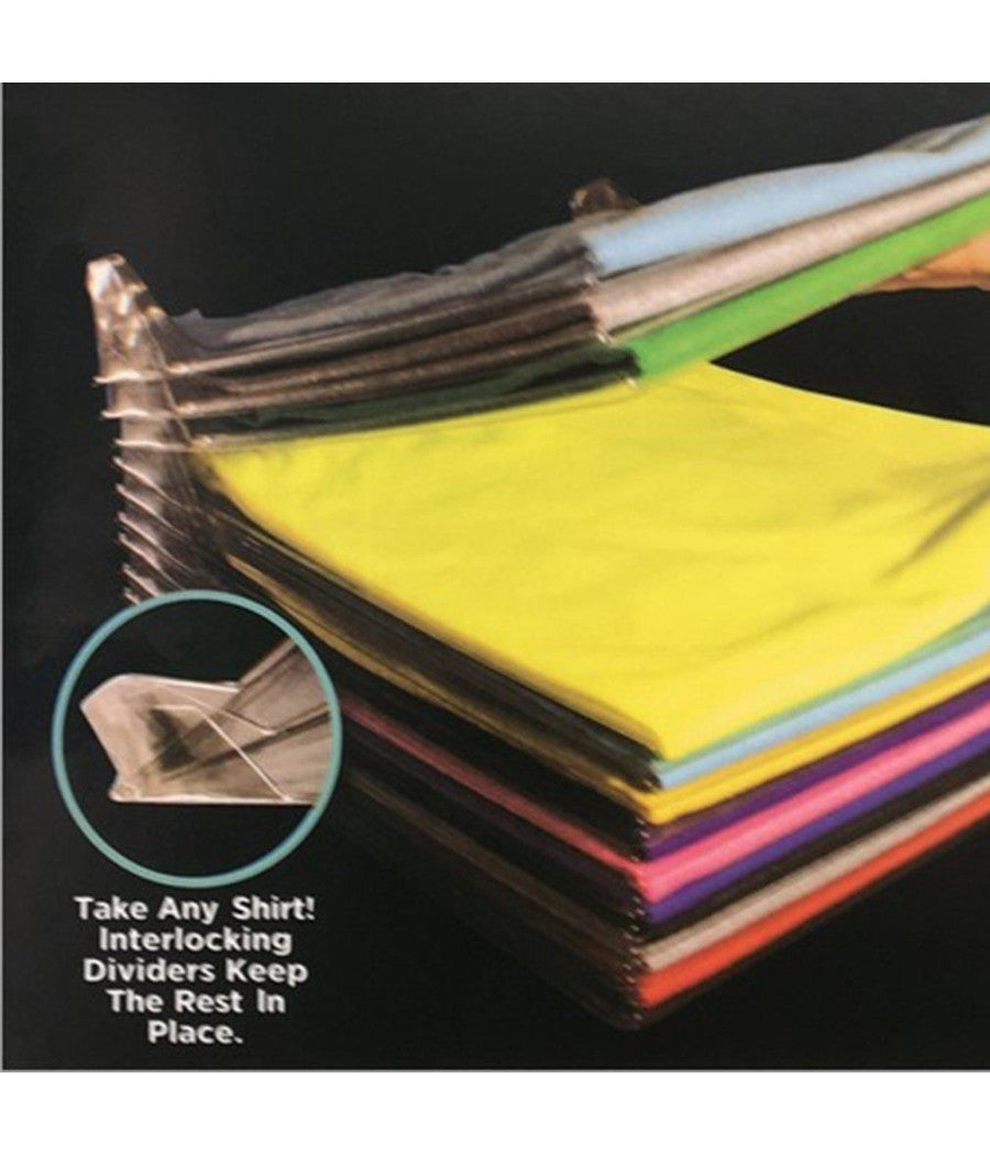 Organizer Per Magliette Salvaspazio T-shirt Pieghevole Cabina Armadio Cassetto         