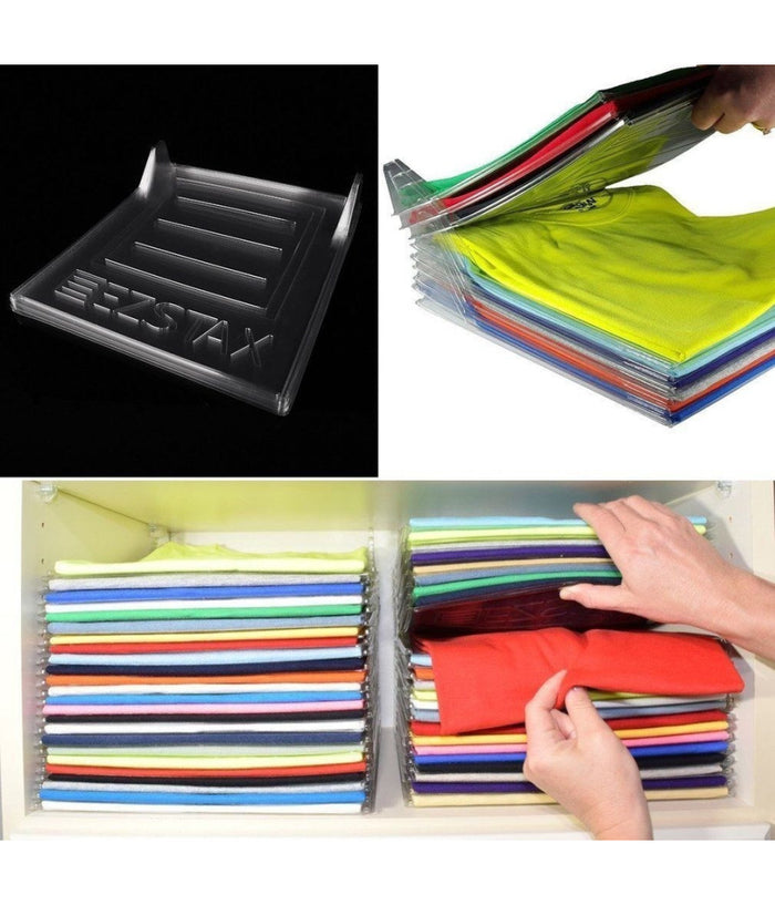 Organizer Per Magliette Salvaspazio T-shirt Pieghevole Cabina Armadio Cassetto         