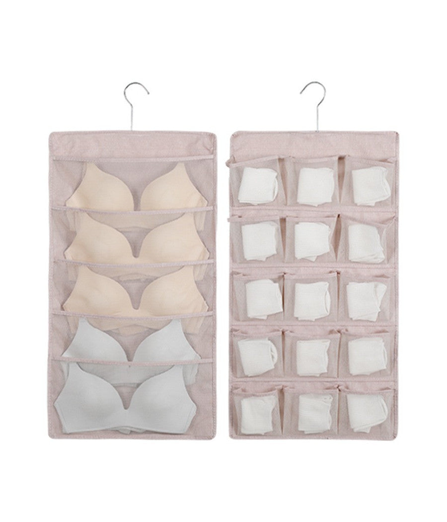 Organizer Per Porta Reggiseni Calze E Biancheria Intima A Due Lati 15/30 Posti         