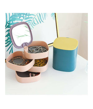 Organizer Per Trucco Cosmetici Accessori Casa Con 4 Cassetti Espositore Specchio         