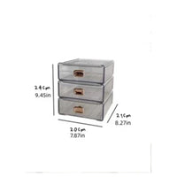 Trade Shop - Organizer Porta Trucchi Da Scrivania In Acrilico Trasparente Con Cassetti Impilabile -