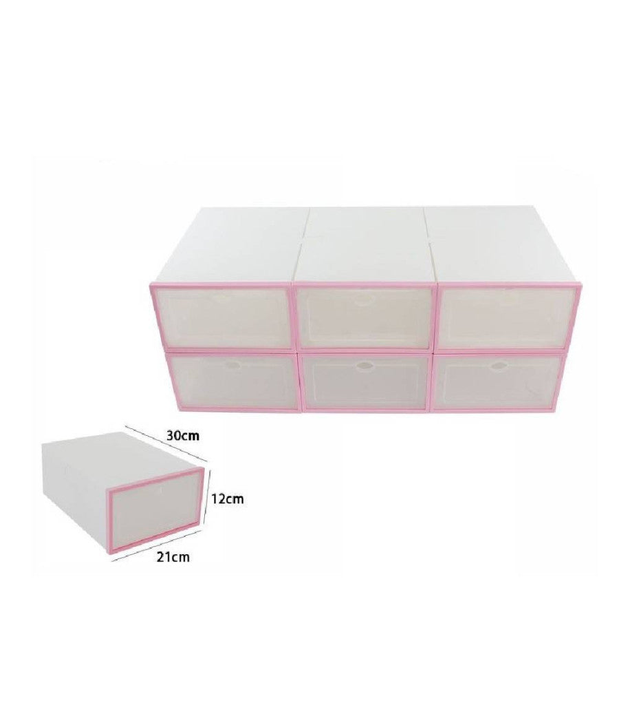 Organizer Portascarpe A Cubi 6 Scomparti 6 Paia Box Contenitore Scarpiera 70519         