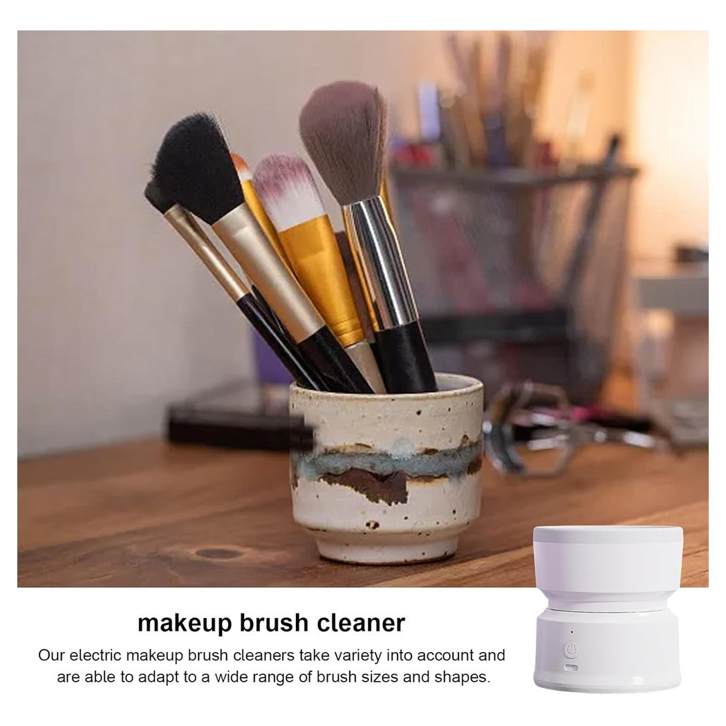 Trade Shop - Organizer Portatile Automatico Strumento Per La Pulizia Profonda Pennelli Trucco         