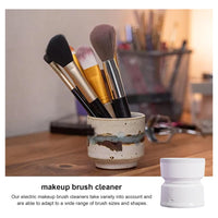 Trade Shop - Organizer Portatile Automatico Strumento Per La Pulizia Profonda Pennelli Trucco         