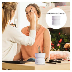 Trade Shop - Organizer Portatile Automatico Strumento Per La Pulizia Profonda Pennelli Trucco         