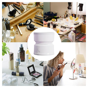 Trade Shop - Organizer Portatile Automatico Strumento Per La Pulizia Profonda Pennelli Trucco         