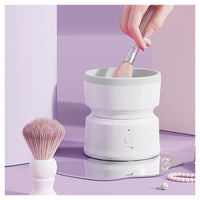 Trade Shop - Organizer Portatile Automatico Strumento Per La Pulizia Profonda Pennelli Trucco         