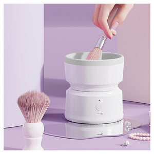 Trade Shop - Organizer Portatile Automatico Strumento Per La Pulizia Profonda Pennelli Trucco         