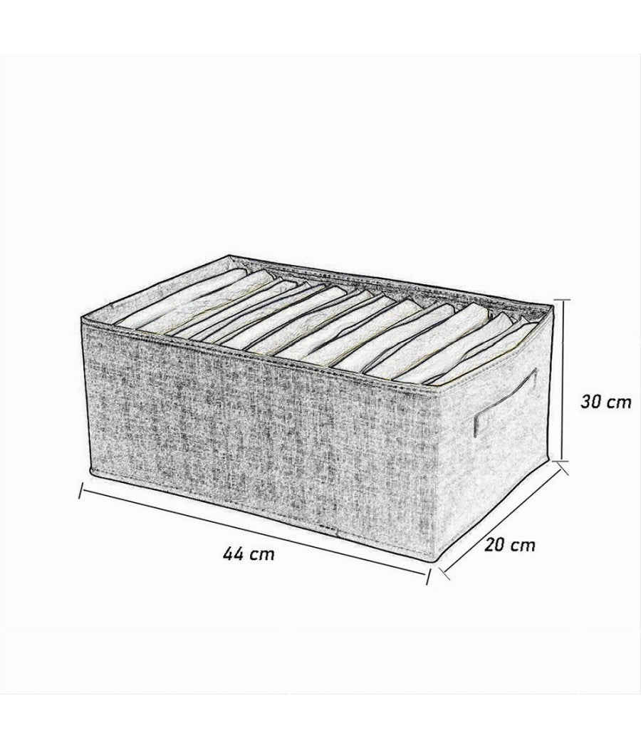 Organizer Salvaspazi Armadi Pieghevole 12 Scomparti Contenitore 44x20x30cm 87405         