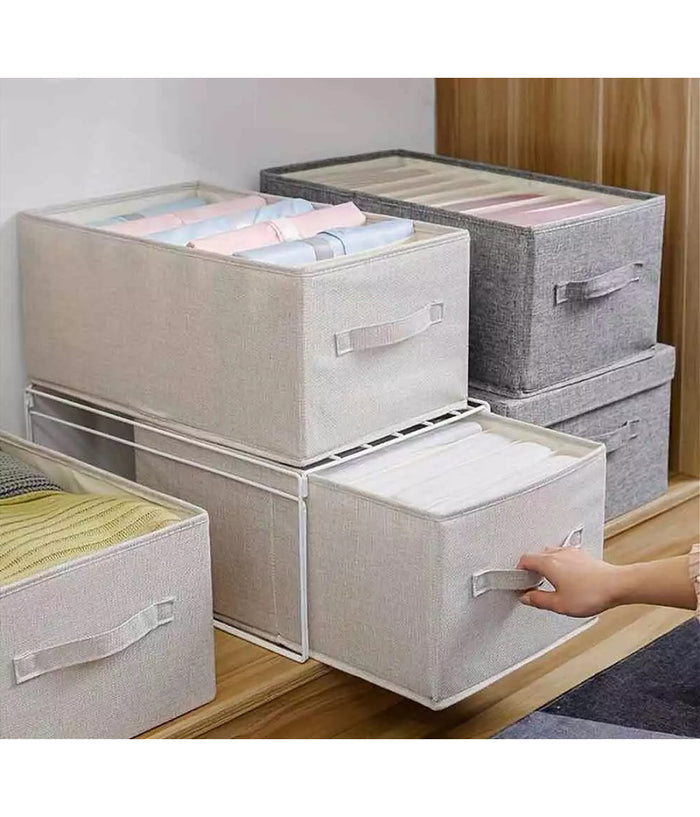 Organizer Salvaspazio Per Armadi Scatola Pieghevole 6 Scomparti 44x20x30cm 87403         