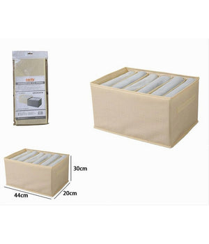 Organizer Salvaspazio Per Armadi Scatola Pieghevole 6 Scomparti 44x20x30cm 87403         