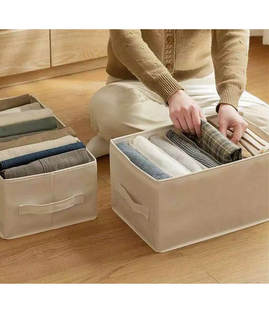 Organizer Salvaspazio Per Armadi Scatola Pieghevole 6 Scomparti 44x20x30cm 87403         