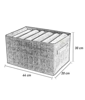 Organizer Salvaspazio Per Armadi Scatola Pieghevole 6 Scomparti 44x20x30cm 87403         