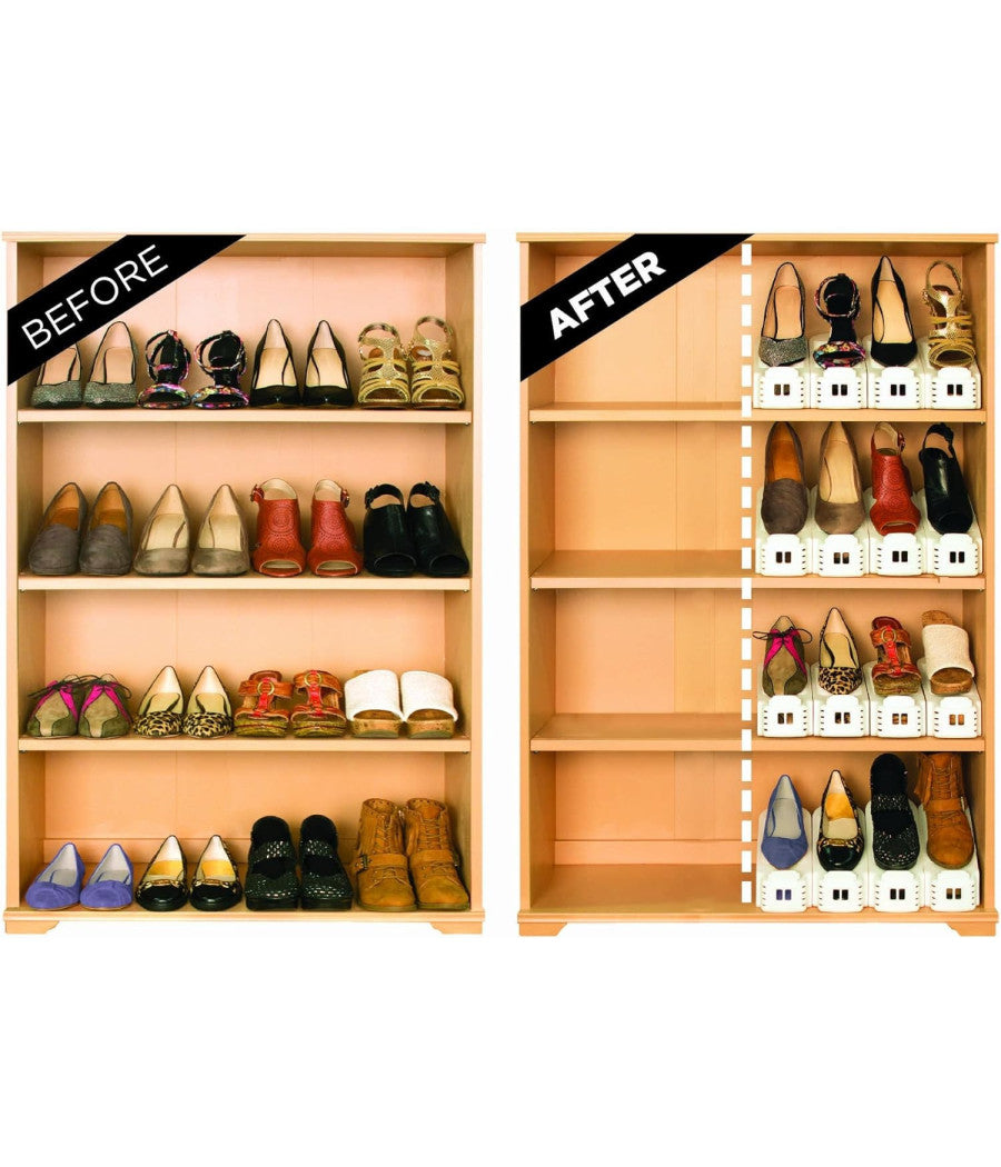 Organizer Scomparti Scarpiera Salvaspazio Porta Scarpe Organizzatore Per Armadio         