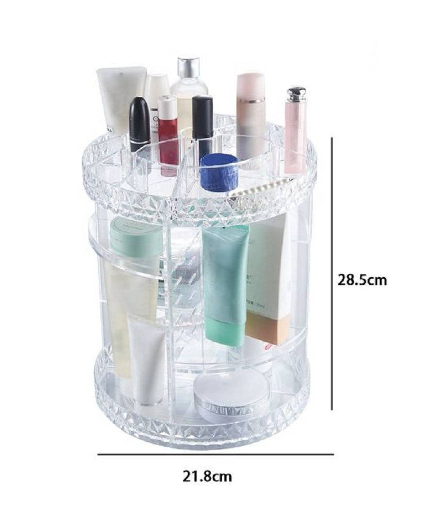 Organizer Tondo Trasparente Crilex Per Gioielli Trucchi Cosmetici Make-up 59068         