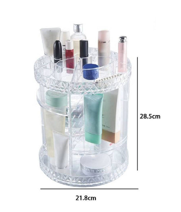 Organizer Tondo Trasparente Crilex Per Gioielli Trucchi Cosmetici Make-up 59068         