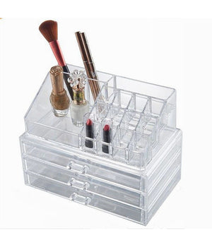 Organizer Trasparente 3 Cassetti Porta Gioielli Trucchi Cosmetici Make-up 10254         