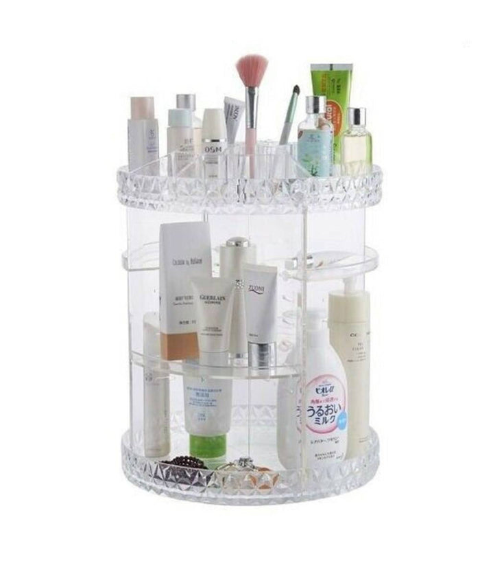 Organizer Trasparente Rotondo Crilex Per Gioielli Trucchi Cosmetici Makeup 59069         