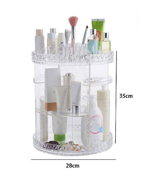 Organizer Trasparente Rotondo Crilex Per Gioielli Trucchi Cosmetici Makeup 59069         